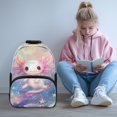 thumbnail image 2 of Pzuqiu Galaxy Star Axolotl Kids Backpack for Students Ages 6-18 Cute 17 Inch Large Capacity Scholbag for Preschool Elementary Middle High School Back to School Travel Use, 2 of 7