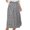 Gray, variant on IROINNID Mid Comfort Waist Skirt For Women Summer Plus Size Geometric Pleated Loose Comfortable Casual Skirt Print Skirt