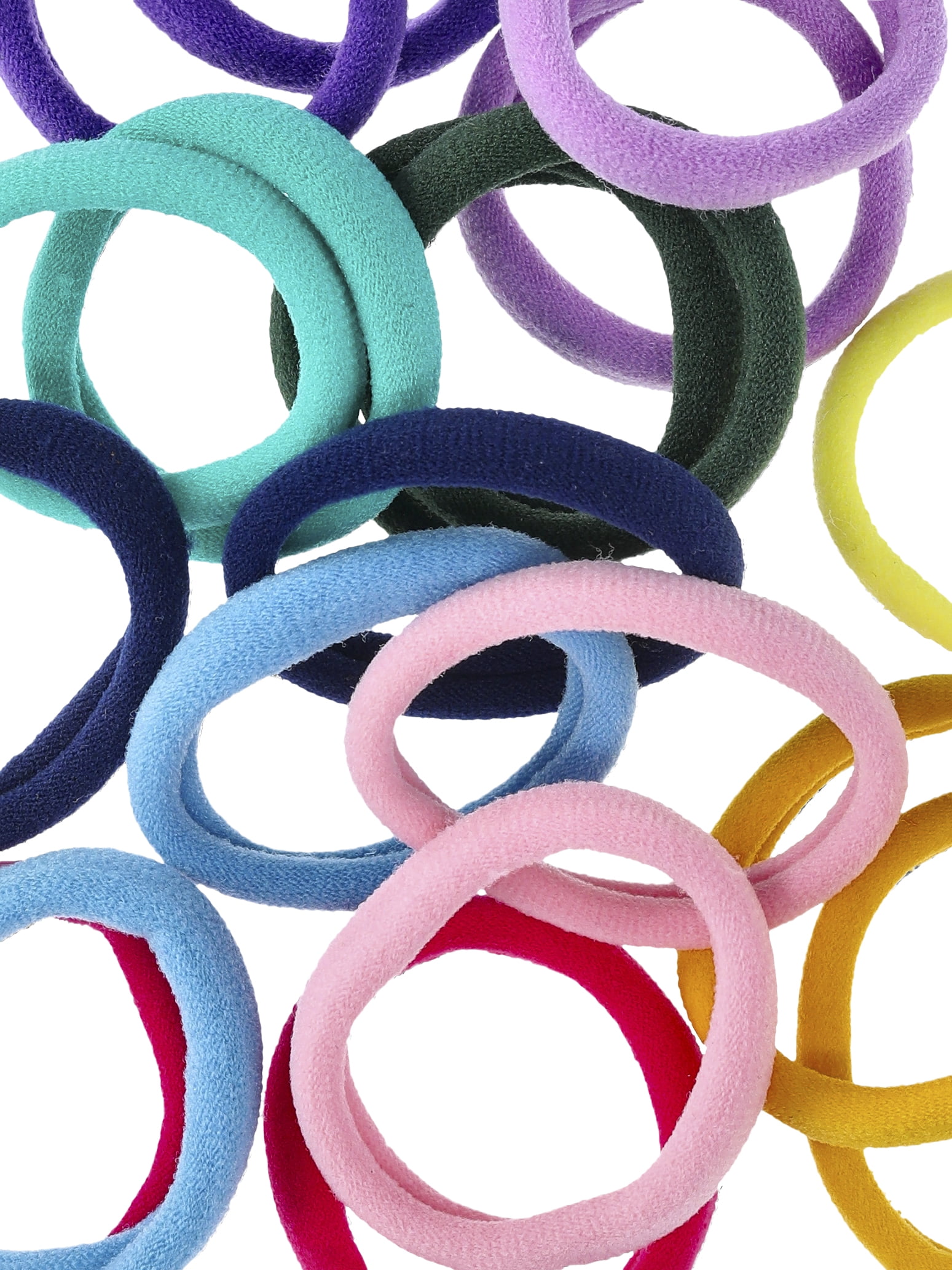 Wonder Nation Girls' Ponytail Holders, 20-Piece, Multi