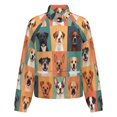 thumbnail image 5 of Jackets for Women Winter Coat Jackets Flannel Stand Collar Jacket(Cute Dog Sketch,Size:S-4XL), 5 of 7