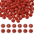 thumbnail image 1 of 105 Pcs 10mm Perlas de arcilla con strass para hacer joyería, perlas de bola de disco al por mayor para pulsera, collar, arete, manualidades, decoración DIY, Naranja, 1 of 7