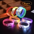 thumbnail image 1 of YOPTOP 8Pcs Colorful Glow LED Bracelets for Kids，Party Event Organizing Supplies，8 Color Options, 1 of 7