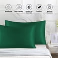 thumbnail image 4 of RFUGUG Set of 2 Luxury Silk Pillowcases - Premium 20*26in Satin Smoothness for Unmatched Comfort, Hypoallergenic, Easy Care, Elegant Addition to Your Bedding - Queen Size, Machine Washable, 4 of 6