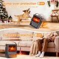 thumbnail image 3 of Calefactor portátil tipo chimenea AckMizz Mini con llama 3D, negro, 3 of 8