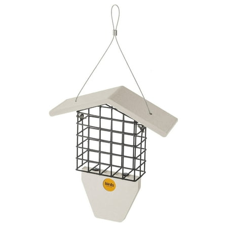 Birds Choice GSTP Recycled Poly Lumber Suet Feeder with Tail Prop for Single Cake, Sea Salt