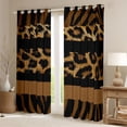 thumbnail image 2 of Feelyou Leopard Print Black Out Curtains, Zebra Abstract Curtains Pack of 2 (42x63 Each), 2 of 6