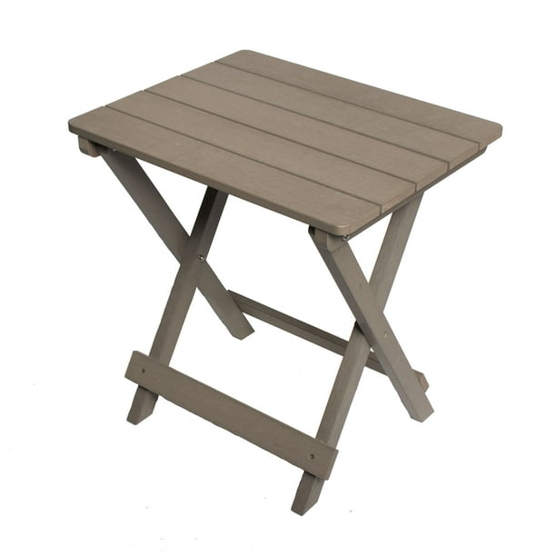 Composite Wood Outdoor Foldable Side Table Grey Walmart Com Walmart Com
