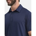 thumbnail image 4 of Birdie Bound Men's and Big Men’s Textured Stripe Golf Polo Shirt, Sizes XS to 5XL, 4 of 5