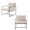 Beige, variant on EBQOSK Upholstered Hanging Armchair with Arm Pocket Metal Frame, Crushed Foam Cushions and Skin-Friendly Braid for Living Room and Bedroom Dark Gray