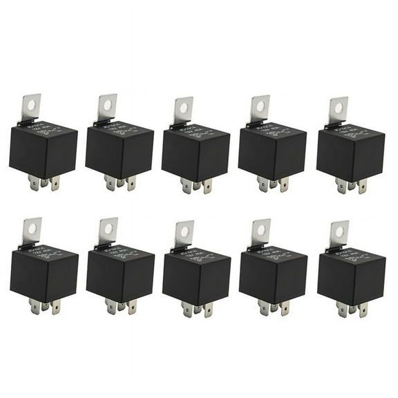 10 Pack 30/40 AMP Waterproof 5-Pin 12V Relay Switch for Automotive Marine Relays for Boats Auto Fan Cars