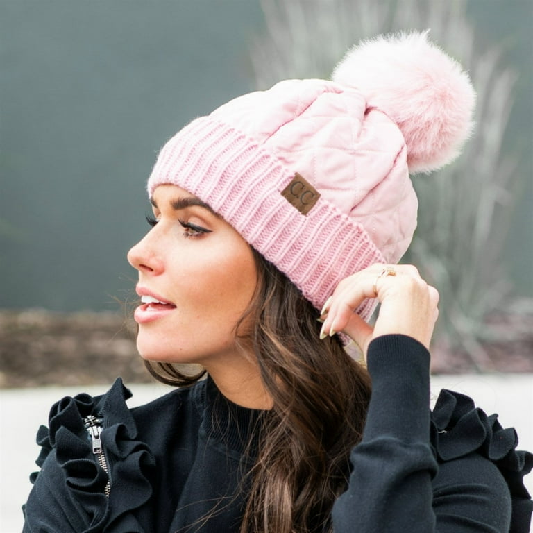 CC Quilted Pom Beanie - Walmart.com