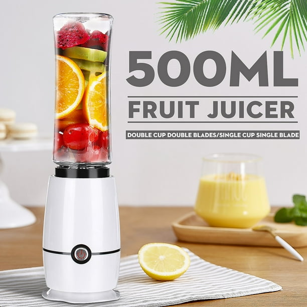 500ml Electric Fruit Juicer Blender with Double Cup Fruit Juicer Mixer