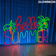 thumbnail image 2 of Glowneon Hello Summer Neon Sign, Summer Led Sign, Beach Party Decor, 2 of 4