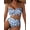 AC Blue Floral, variant on Womens Swimsuits Floral Print Bikini Sets for Women Lace Up Front 2 Piece Swimsuit Ruched Ruffle Trim High Wasited Bathing Suit L
