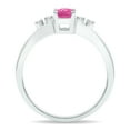 thumbnail image 2 of SZUL Women's Pink Topaz and Diamond Sparkle Ring in 10K White Gold, 2 of 5