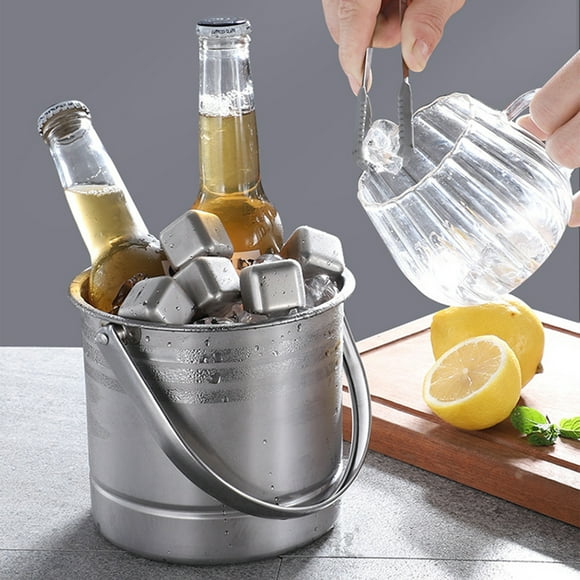 Stainless Steel Ice Bucket Bar Portable Beer Chilling Bucket Champagne Bucket Outdoor Portable Small Bucket Ice Bucket