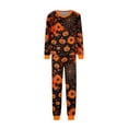 thumbnail image 3 of Mfakffe Halloween Spider Pumpkin Family Pajamas Long Sleeve Matching Loungewear Sets Soft 2-Piece Home Sleep Outfits for Daily Wear, 3 of 6
