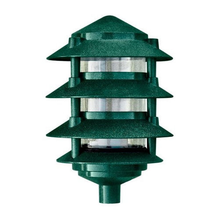 RAB Lighting 3-Tier Lawn Lamp - 75W Incandescent, Black, For Outdoor Garden & Pathway
