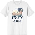 thumbnail image 3 of Aries Zodiac Sign Adult White Crew Neck Short Sleeve Tee-XS, 3 of 4