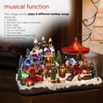 thumbnail image 3 of Alpine Corporation Animated Musical Christmas Theme Park Decor with 37 Multicolor LED Lights, 8 Holiday Songs, Moving Rides, and 5.9' Cord, 19" L x 12" W x 12" H, 3 of 12