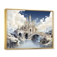 thumbnail image 2 of Designart "Beige Bridge delicate Passage II" Architecture Floater Framed Canvas Wall Art, 2 of 7