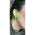 thumbnail image 4 of Green Four Leaf Glover St Patrick's Day Stud Earrings Gift, 4 of 5