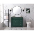 thumbnail image 6 of Elegant Decor Wesley 42" Solid Wood Steel Single Bathroom Vanity Set in Green, 6 of 8