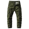 thumbnail image 1 of Cathalem Men's Cargo Shorts Elastic Drawstring Waist Lightweight Summer Beach Pants,Green 31, 1 of 3