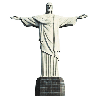 Christ the Redeemer Statue Rio de Janeiro Brazil Cardboard Cutout Standee Standup