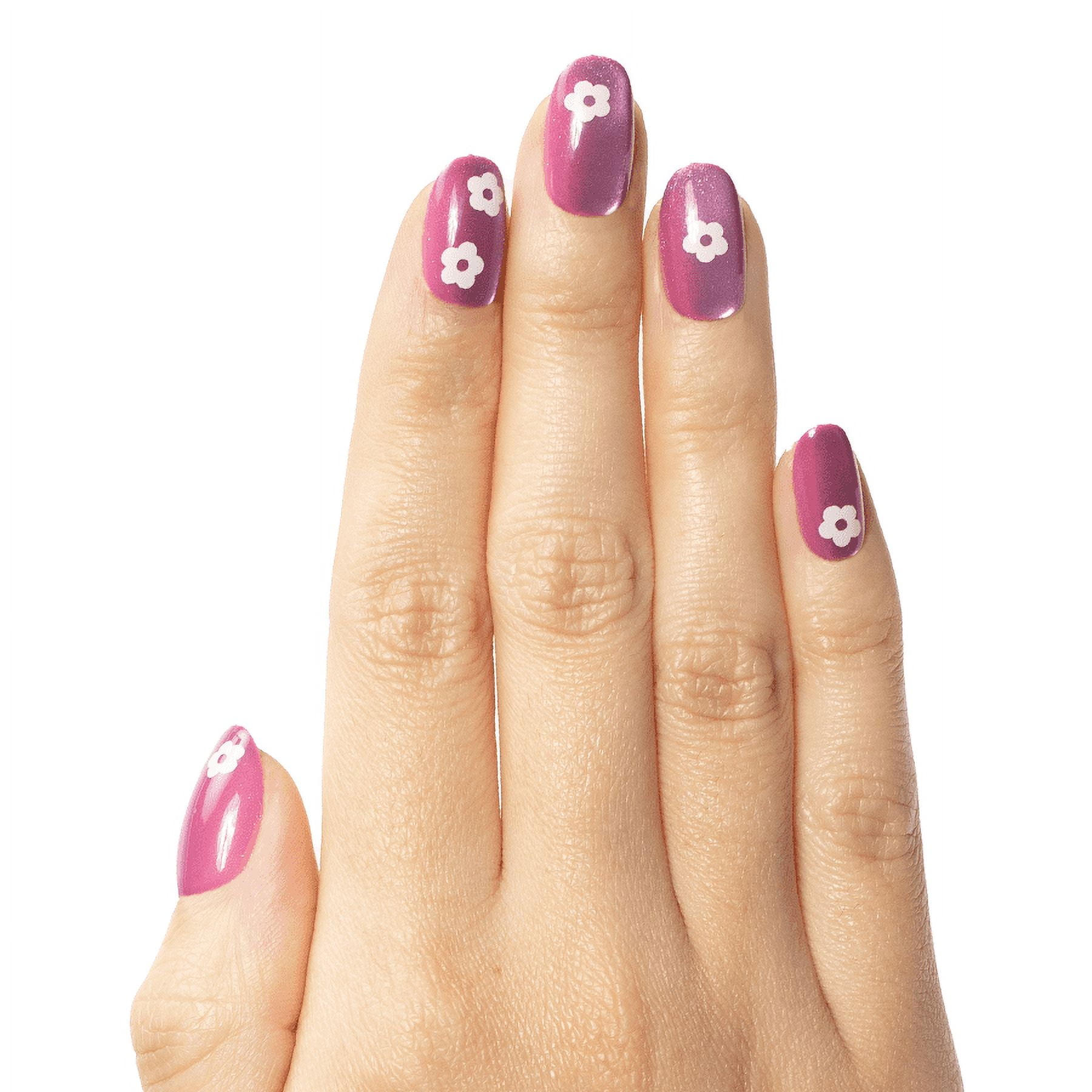 Olive & June Instant Mani Maximalist Medium Oval Press-On Nails, Sparkle Floral, 42 Pieces