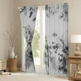 thumbnail image 3 of Feelyou Nature Scenery Curtains Pack of 2 (42x84 Each), Ink Tree Chinese Curtains Blackout, 3 of 6
