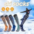thumbnail image 2 of Mens Performance Ski Sock Long Thermal Winter Designer Snowboard Socks New, 2 of 7