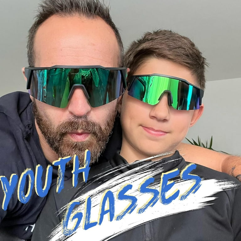 KAPVOE Kids Baseball Glasses Polarized Sports Sunglasses Boys Girls Youth  Cycling Shades Running Softball UV400 Age 6-14