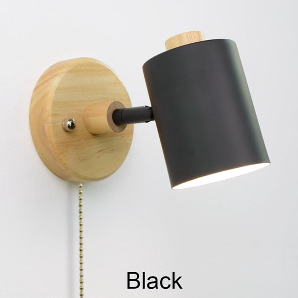 Accesorios de iluminación de pared Pantalla de lámpara Pantalla de lámpara de candeliere, Soporte direccional interior ajustable para cocina Vestíbulo Interruptor de cremallera negro Colco Pantalla de lámparas de pared