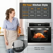24 Electric Single Wall Oven 2.5 Cu.ft Convection Stainless Steel Built-in Electric Ovens with 11 Functions, 8 Automatic Recipes, 2800W, 240V, Upgraded