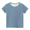 thumbnail image 4 of NAISIBABY Summer Girls Short Sleeve Printed T-Shirt, Kids Round Neck Casual Daily Versatile Tops Light Blue 5-6T, 4 of 4
