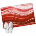 thumbnail image 2 of Rectangle Area Rug 2x3ft,Abstract Bending Striped Washable Carpet Non-Slip Runner Accent Rugs Indoor Floor Mat for Bedroom Living Room Decor,Red Gradient Wave Pattern, 2 of 9