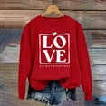 thumbnail image 5 of Love Heart Sweatshirts for Women Valentines Day Oversized Pullover Fleece Tops Trendy Holiday Gifts, 5 of 6