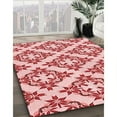 thumbnail image 3 of Ahgly Tapis Rectangulaire Lavable en Machine Intérieur Transitionnel Rose, 6 Pieds x 9 Pieds, 3 of 7