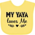 thumbnail image 3 of Inktastic My Yaya Loves Me Grandchild Girls Baby Bib, 3 of 4