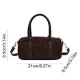 thumbnail image 3 of Kchsji Faux Suede Handle Bag Tote Purse Stylish Barrel Crossbody For Women, Compact Shoulder Travel Companion, Retro Look With Durable PU Finish, Everyday Carry For Work Shopping Dining, 3 of 6