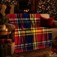 thumbnail image 3 of Scottish Tartan Plaid Autumn Living Room, Festive autumn celebration Scene, Warm Flannel Blanket for Living Room and Family Room, Art Lovers autumn celebration Gift, Festive Home Decor, 3 of 9