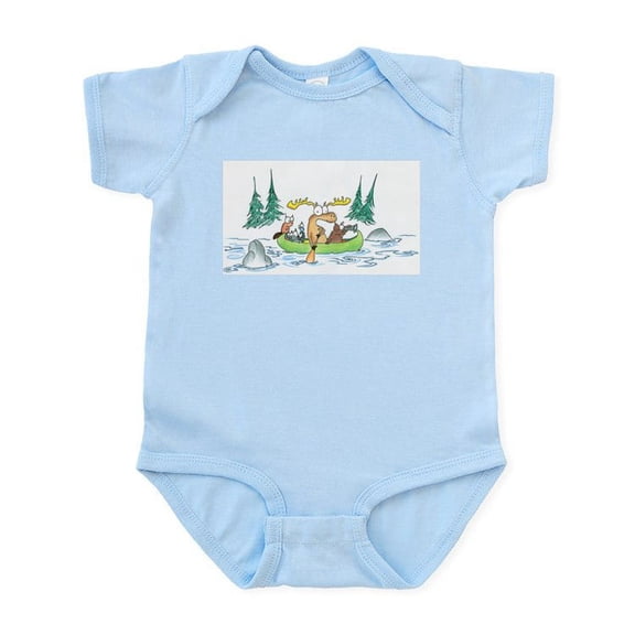 CafePress - Animals In A Canoe Infant Bodysuit - Baby Light Bodysuit, Size Newborn - 24 Months