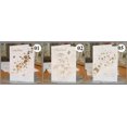 thumbnail image 1 of 3 tarjetas de feliz cumpleaños elegantes blancas de piezas, tarjetas de felicitación de cumpleaños de mujer con flores doradas y plateadas, 1 of 4