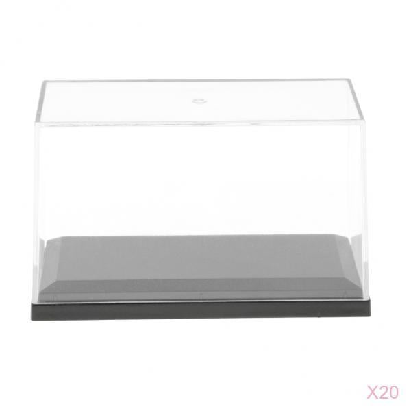 10pcs 5 X 6 Cm Vitrina de acrílico de Protección Contra El Polvo Caja de Exhibición Para Modelo Paquete de 20
