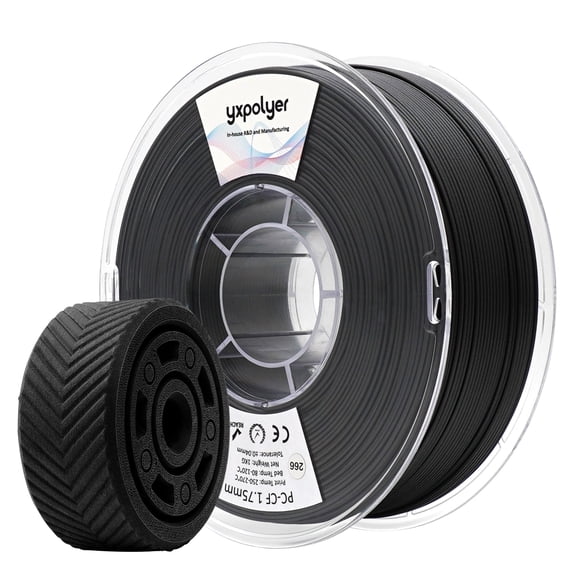 YXPOLYER PC-CF Carbon Fiber Polycarbonate 3D Printer Filament 1.75mm 1kg