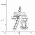 thumbnail image 2 of 925 Sterling Silver Small #75 Charm Pendant, 2 of 5
