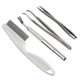 thumbnail image 1 of Juego De Herramientas Para Eliminar Garrapatas Humanizado Antideslizante Prácticas Pinzas De Horquilla De Acero Inoxidable Y Plástico Kit De Eliminación De Pulgas Con Peine Con Caja,4Pcs/Set Scienceny PT000790-00, 1 of 6