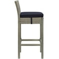 thumbnail image 3 of Afuera Living Rattan Outdoor Bar Stool in Light Gray and Navy (Set of 2), 3 of 4