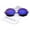 Blue / Blue Mirror, variant on zeroUV - Modern Thin Metal Frame Brow Bar Colored Mirror Lens Round Sunglasses 59mm - 59mm